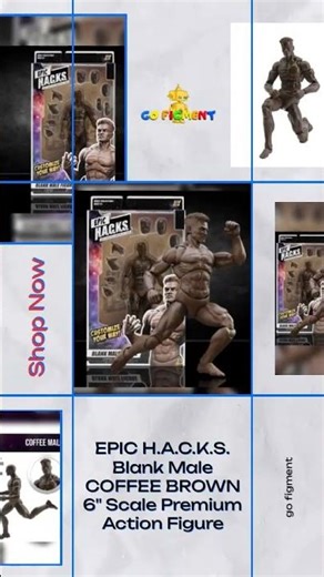 EPIC H.A.C.K.S. Blank Male COFFEE BROWN 6" Scale Premium Action Figure