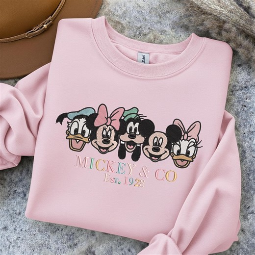 Mickey & Co Embroidery Design, Classic Disney Characters Machine Embroidery Files Bundle, Minnie Goofy Donald Daisy, Est. 1928 - Etsy Australia