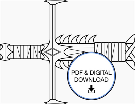 Gangly Sword (EVA Foam Template) - Etsy