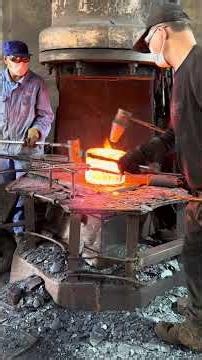 Inside the forging factory Satisfying Forging Process With Air Hammer #forge #forging #industrial