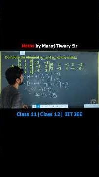 Don't Multiply Full Matrix! Best MCQ Hack 🚀 #jeemaths #jeemathstricks #manojsir