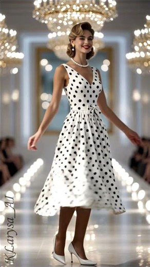 Timeless style: legendary polka dots on the runway 👗/When classics return: retro fashion show 🎬