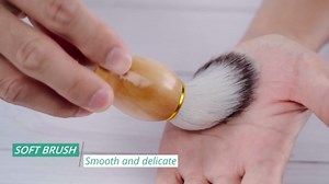 Aethland Personalized Custom DIY Shaving Brush, Handcrafted Men's Shaving Brush for Men's Grooming Hair Wet Shave Men Gift (Wooden Handle- 01)