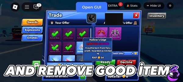 NEW BLADE BALL TRADE FREEZE & TRADE SCAM SCRİPT PASTEBIN
