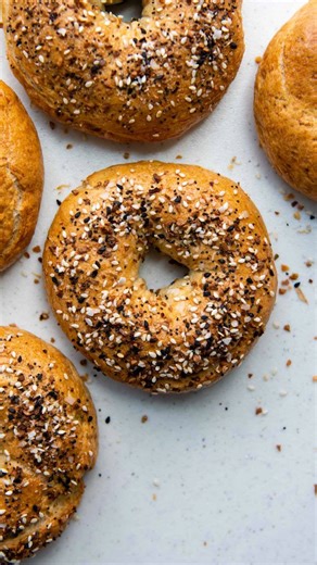 Soft, chewy, and golden on the outside — these gluten-free bagels are shockingly easy to make at home. Roll, shape, top, bake… and suddenly breakfast feels a whole lot more exciting. ✨ Comment “save” and I’ll DM you the link OR search “MamaGourmand gluten free bagels” in your browser 💛 https://www.mamagourmand.com/gluten-free-bagels/ #glutenfreebaking #gfbagels #homemadebagels | MamaGourmand - Gluten Free
