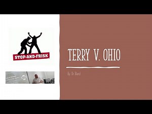Terry v. Ohio (1968) Case Summary #StopandFrisk #casebriefs #law #criminaljustice