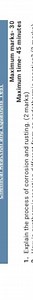 Maximum marks- 30 Maximum time- \mathbf { 4 5 } minutesExplain... | Filo