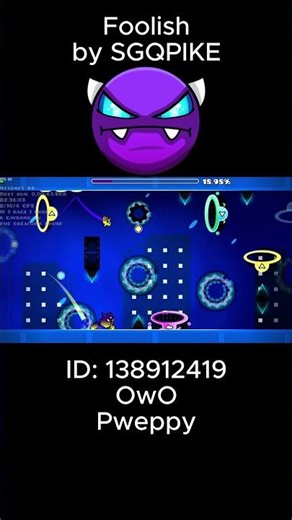Foolish verified! #geometrydash #gd