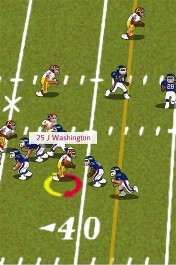 1981 Redskins vs Giants (highlight) Joe Washington big gain run.