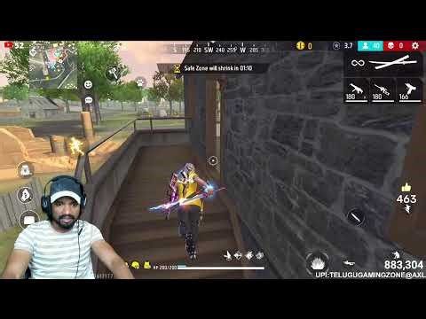 Free Fire Live Telugu | Road To 900k Family | Telugu Gaming Zone #freefirelivetelugu #freefirelive