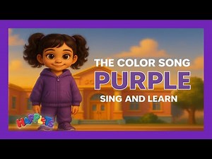 Purple Color Song for Kids | Learn Colors with Fun Animations 🦋 Educational Songs by The Happlets