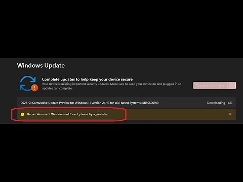 How to fix Repair version of Windows not found in Windows 11