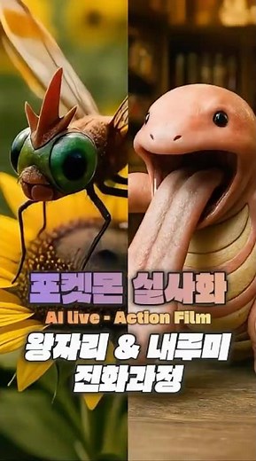 포켓몬의 진화는 이렇게 리얼하다! 왕자리 & 내루미 실사화🦟🪲Realistic Bug Pokémon Evolutions! Yanma & Burmy in AI Reality