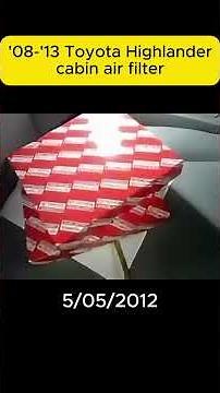 Get'er Done!! cabin air filter toyota highlander Fix it Angel