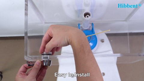 Hibbent Universal Metal Front Mount Toilet Handle Replacement Kit, Brass Toilet Flush Tank Lever with Stainless Steel Flapper Chains for Most Toilets, Chrome