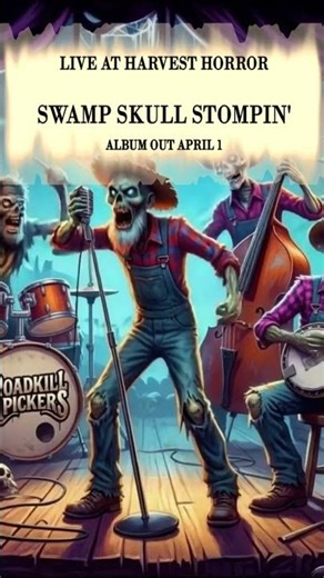 Swamp Skull Stompin', Live at Harvest Horror Preview - Roadkill Pickers - Banjo Metal - Swamp Metal