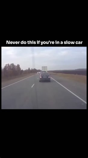VIRAL REEL HUB | The post features dashcam footage of a driver in a slow vehicle attempting to overtake multiple cars on a two-lane road, narrowly avoiding... | Instagram
