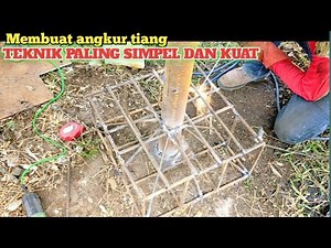 Cara mudah merakit angkur tanam buat tiang besi pipa 3 inci