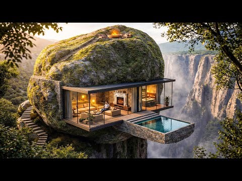 Building a House Under Giant Rock in The Rainforest (ASMR)