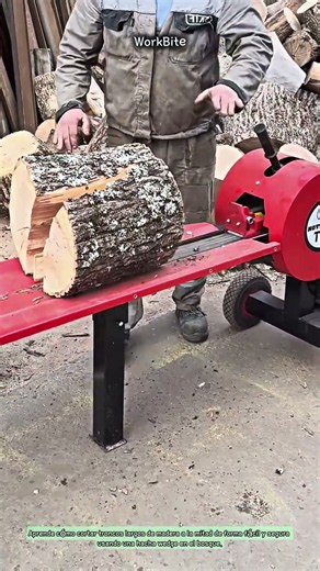 Procesamiento de madera: el truco para dividir troncos pesados rápidamente