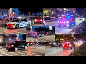 NYPD VIP Motorcade Escort from One World Trade Center