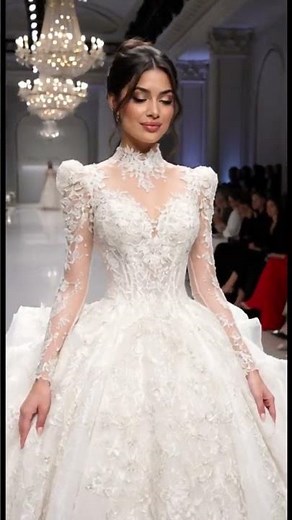 Vestido de casamento de manga comprida