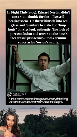 Edward Norton Really Smashed This Office in Fight Club #fightclub #edwardnorton #movietrivia
