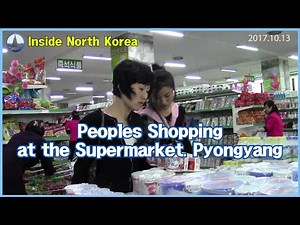 Inside North Korea: Peoples Shopping at the Supermarket. Pyongyang