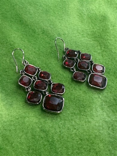 1928 Jewelry Company Earrings Ruby Red Beaded Vintage Style - Etsy