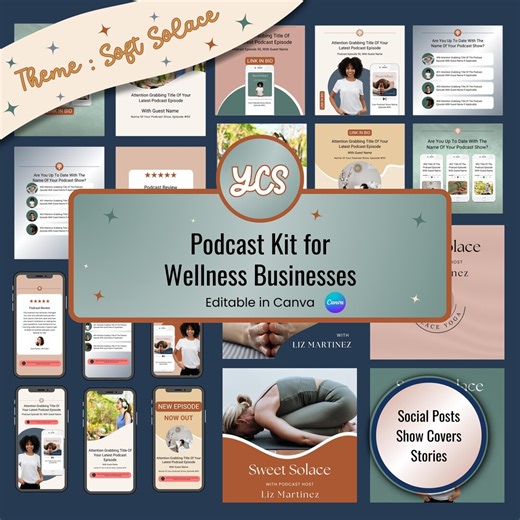 Wellness Canva Podcast Video Templates | Instagram Reels, Youtube Shorts & Video Posts | Yoga, Pilates, Wellness Brands - Etsy Australia