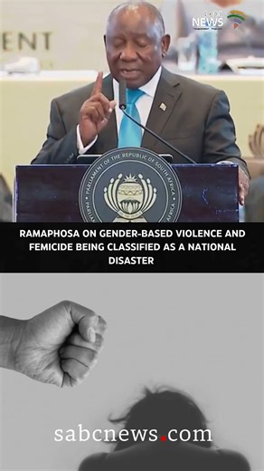 Ramaphosa on Gender-based Violence and Femicide being classified as a national disaster. #SONA2026 #SONA #sabcnews #SABCNews #following #fypシ゚ #PresidentRamaphosa #GBVF #gbvf | SABC News