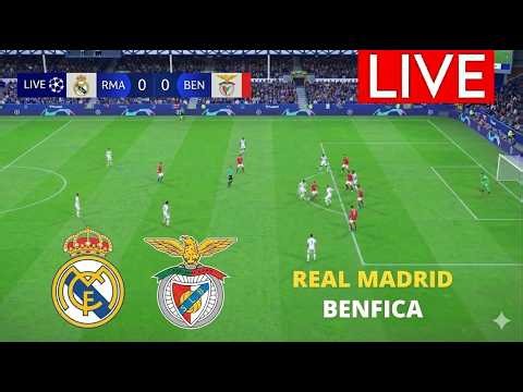 🔴LIVE: REAL MADRID VS BENFICA | CHAMPIONS LEAGUE | LIVE MATCH SIMULATION GAMEPLAY