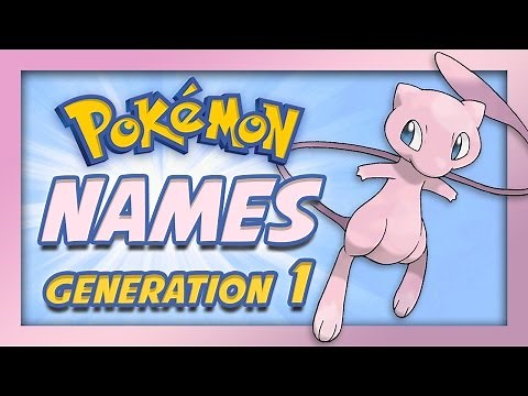 Pokemon Origin - Generation 1 Pokemon Names