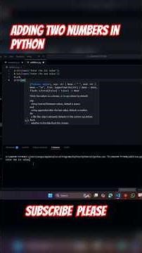 Adding two numbersin Python #pythonforbeginners #coding #learnpython #pythontutorial @Enough45
