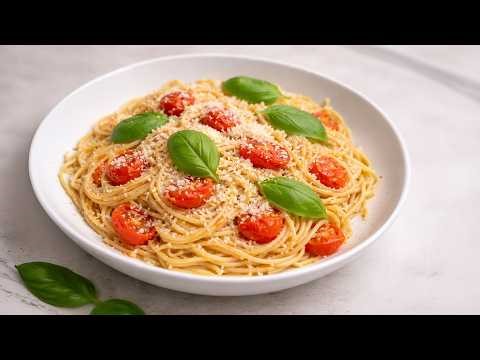 The Easiest Cherry Tomato Spaghetti | Creamy & Delicious