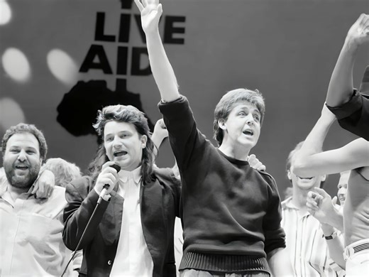Why did Paul McCartney's Live Aid performance nearly fail?