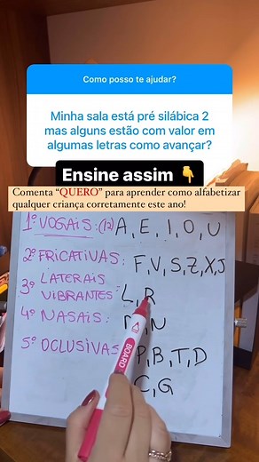 Mariane Assis Dias on Instagram: "Comenta “QUERO” para aprender como alfabetizar qualquer criança corretamente ensinando o que todas as crianças precisam aprender: os valores sonoros das letras e como as palavras são formadas. Ao comentar quero você receberá no seu direct o mais informações sobre o meu curso completo de alfabetização. O relatório do NRP (2000) alerta: Métodos que introduzem uma variedade de unidades fonológicas ou as unidades fonológicas erradas, são muito menos eficazes que mét