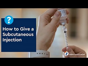 How to Give a Subcutaneous Injection