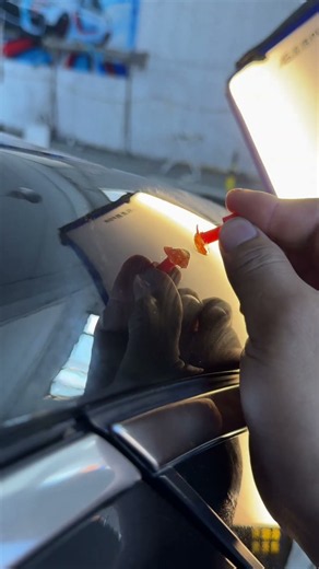 Car upper frame dent repair while preserving paint #car dent repair #dent repair