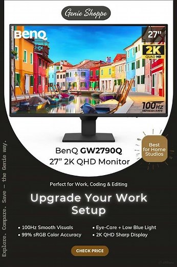 Best 2K Monitor 🔥 BenQ GW2790Q 27” QHD 100Hz Review | Perfect for Work, Coding & Editing