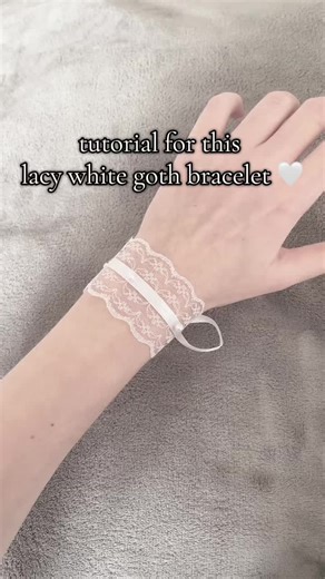 DIY White Goth Lace Bracelet Tutorial
