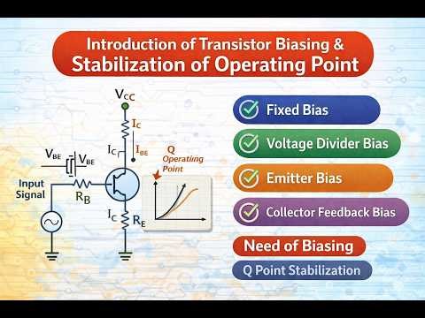 Introduction to Transistor Biasing & Stabilization of Operating Point | Analog Electronics