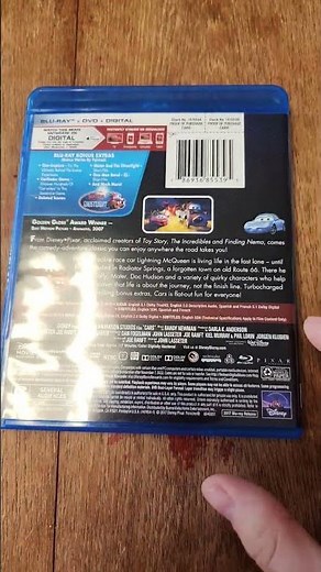1 Blu-ray + DVD +digital Disney Pixar cars movie 2006-2026 20th years old