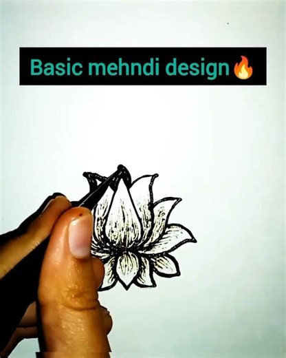 How to make lotus flower step by step#art#henna#mehndi#youtubeshorts