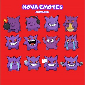Animated Gengar Twitch Emotes, Cute Kawaii Anime GIF Emotes, Funny Reaction Gifs for Twitch, Discord, Kick, Digital Download, Streamer Emote - Etsy