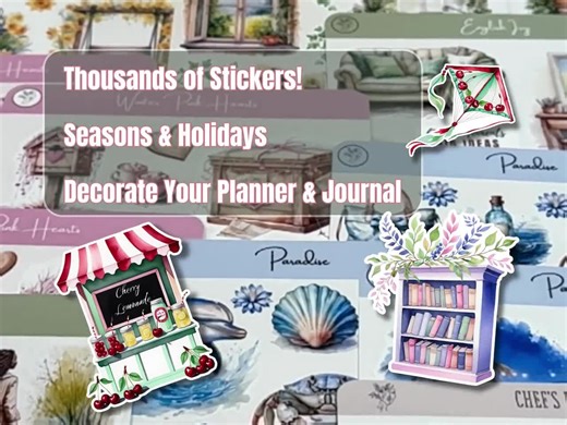 Vintage Book Nook Cottage Core Sticker Sheets, Planner Stickers, BUJO Stickers, Cottage Core Aesthetic Stickers, Bookish Book Lover Gift - Etsy