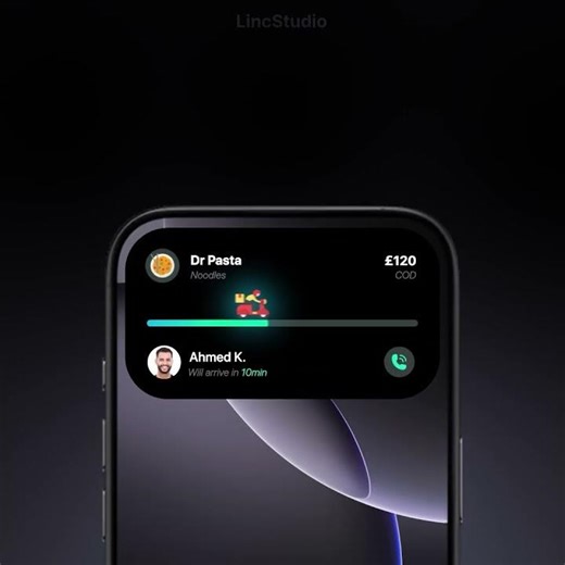 Delivery app dynamic island ✨ | UI Animation