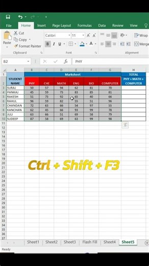 Advanced excel trick || #shorts #excel #ytshorts #tipsandtricks