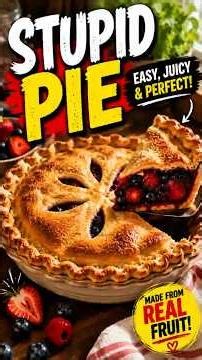 STUPID PIE?! 😂 The Easy Berry Pie Recipe You Need to Try! #Shorts