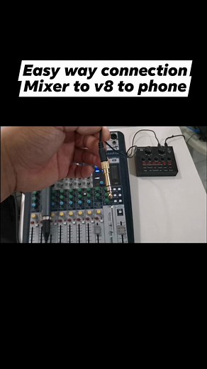 Easy way connection - mixer to v8 to phone 😍 salamat sa nagbigay ng another idea, pwede rin nyo isaksak sa aux sa mga gusto ng AUX out #fypシ゚viralシ #reelsfb #fypシ゚ #basicsoundsetup #new #sound #mixedmedia #reels #v8 | Dean Daily Vlog